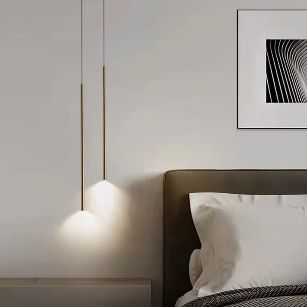 MALVA- Modern LED Pendellampa – 1 eller 2 lampor | Svart &amp; Guld
